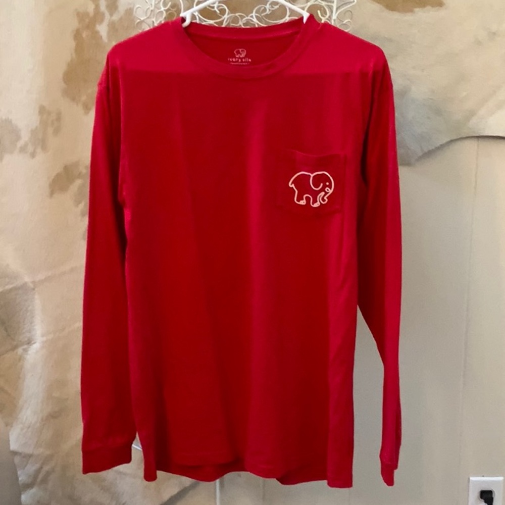 Ivory Ella Christmas Sweater Pocket LS tee